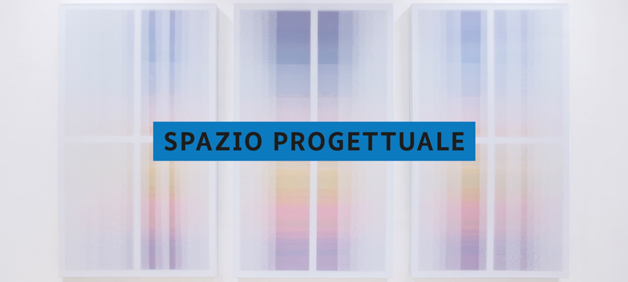 Senza titolo (composizione con rettangoli rossi, gialli e blu), acrilico su struttura in legno avvolto in cotone trasparente, 90 × 60 × 4,5&nbsp;cm, 2017