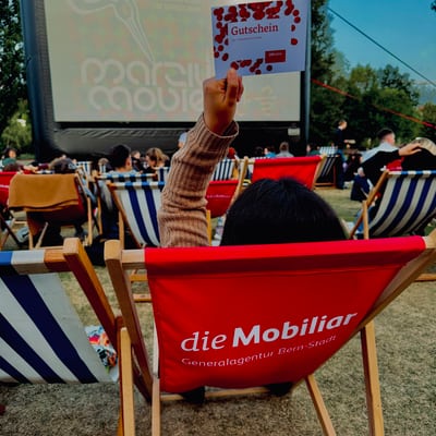 Mobiliar Liegestuhl am Openairkino