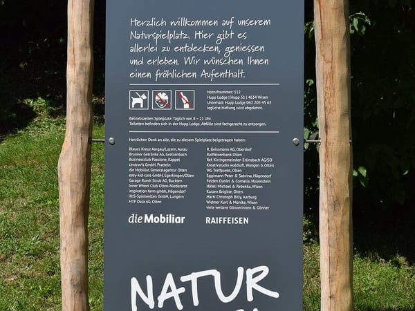 Mobiliar beteiligt sich an Naturspielplatz in Wisen 