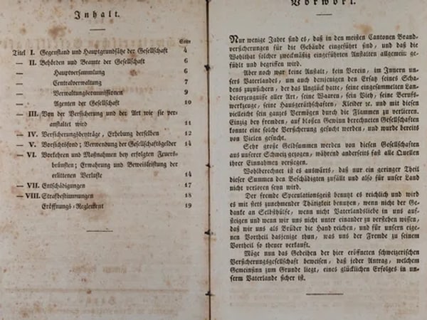 Altes Statuten-Dokument