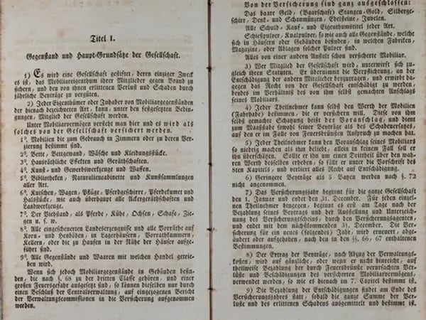 Altes Statuten-Dokument