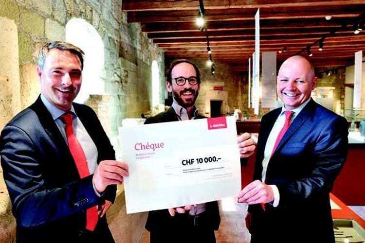 Chèque de 10&nbsp;000 francs à l’institution culturelle yverdonnoise