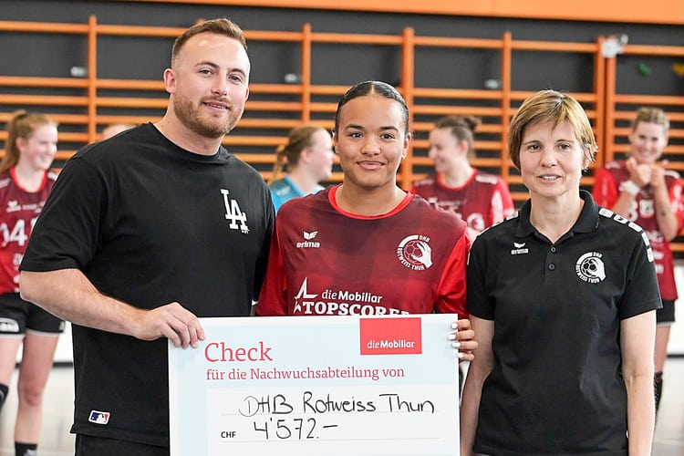 Checkübergabe DHB Rotweiss Thun