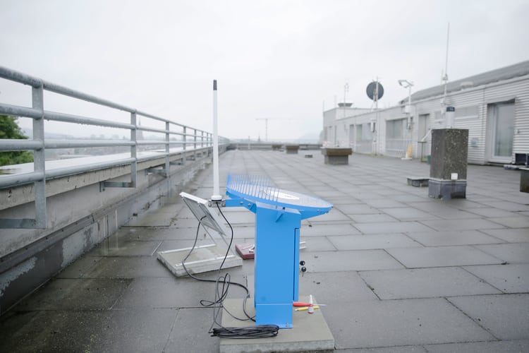 Hagelsensor auf dem Dach