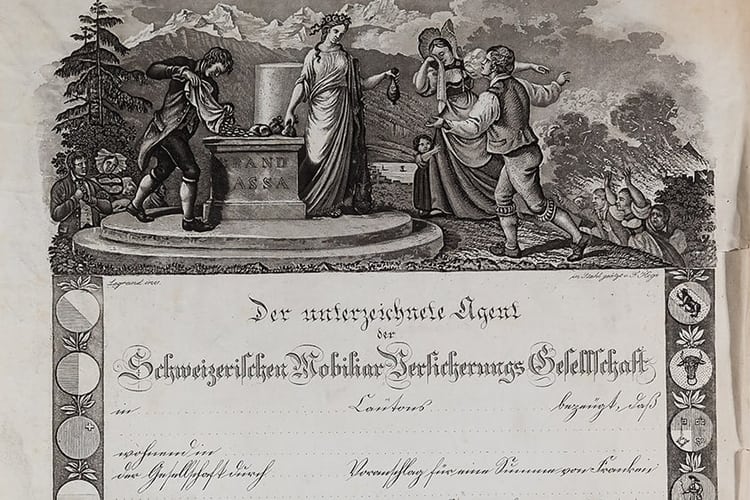 Altes Dokument zur Geschichte der Mobiliar