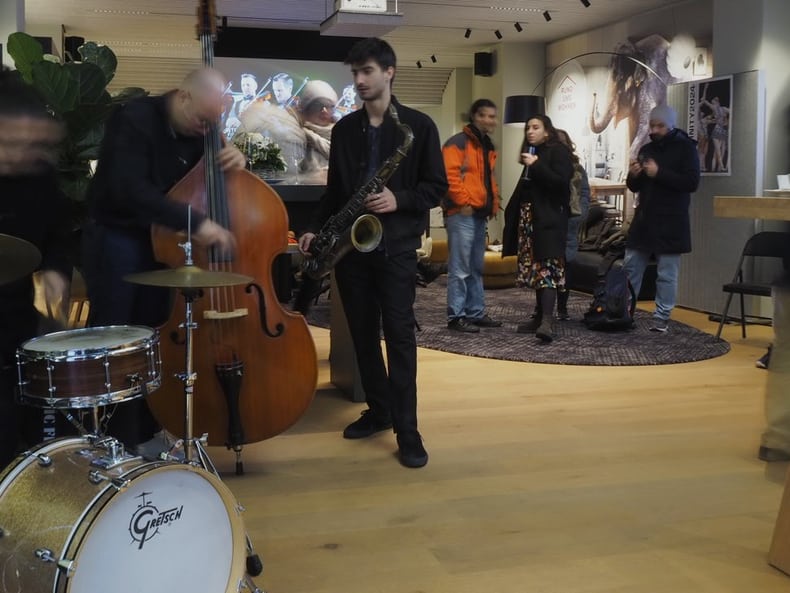 Langzeitbelichtung einer Band