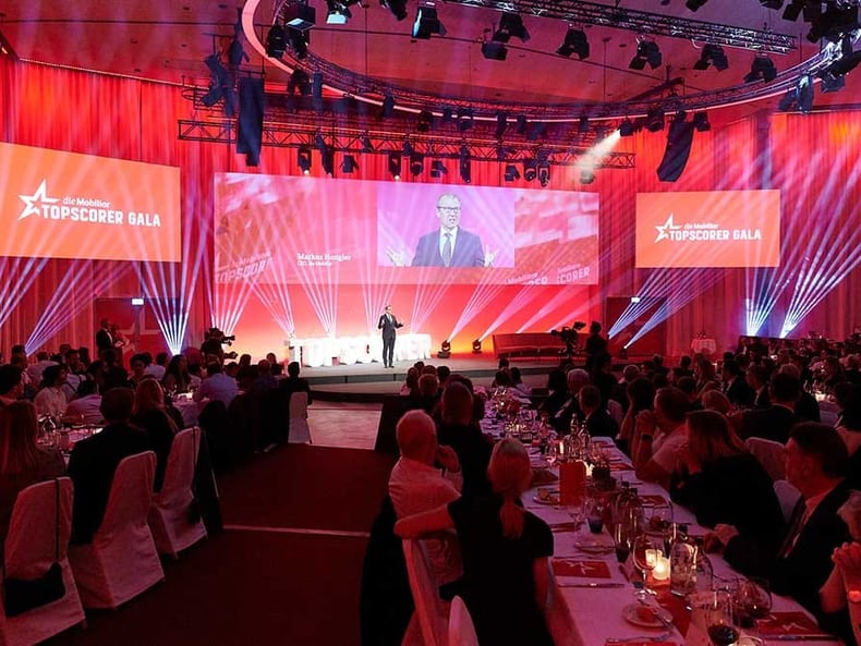 La scène du gala Topscorer Mobilière 2018