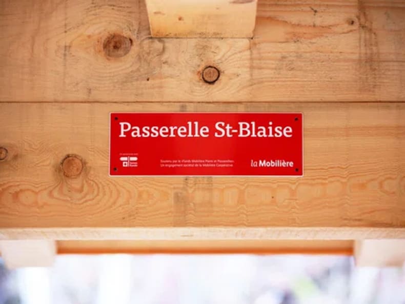 Détail en bois du pont St. Blaise