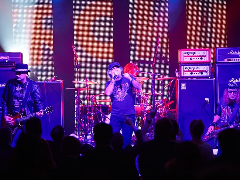 Eine Musikergruppe an der Mobiliar Topscorer Gala 2014