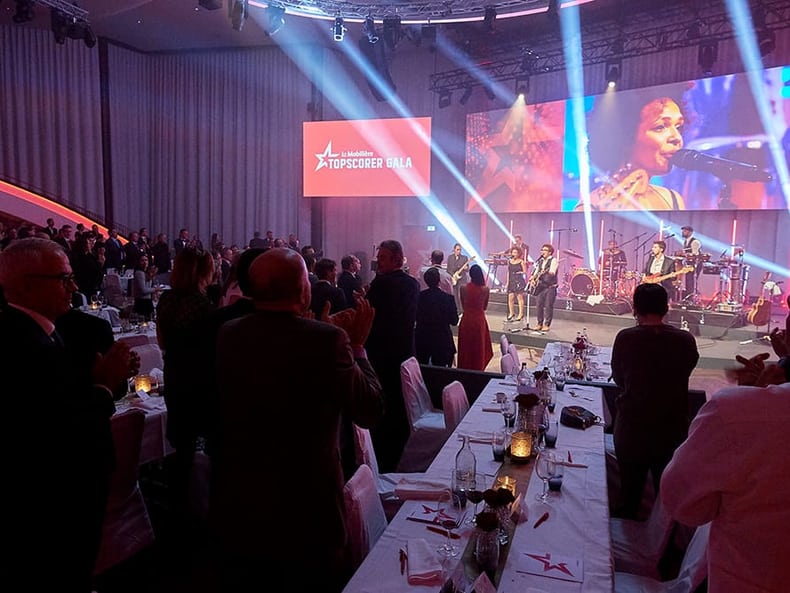 Il pubblico applaude al Topscorer Gala 2017 della Mobiliare