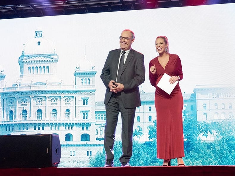 Guy Parmelin au gala Topscorer Mobilière 2016