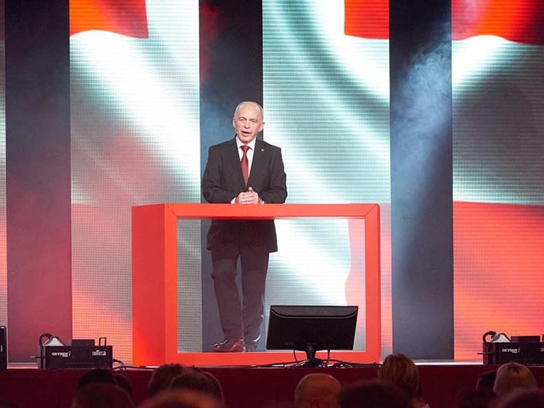 Ueli Maurer au gala Topscorer Mobilière 2015