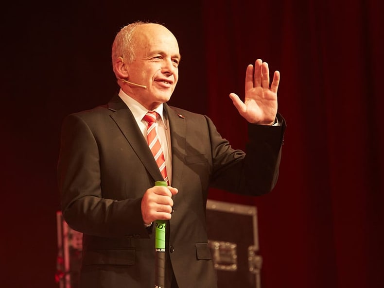 Ueli Maurer an der Mobiliar Topscorer Gala 2014