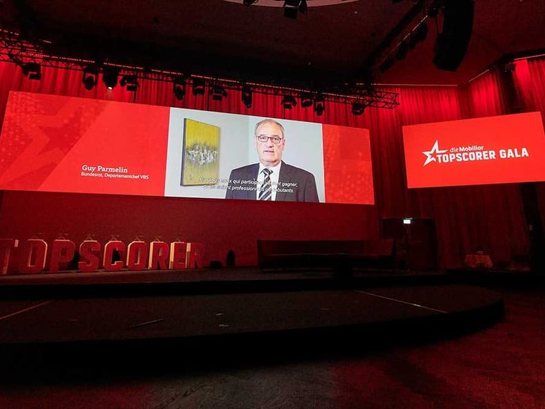 Guy Parmelin activé au Gala Topscorer Mobilière 2018