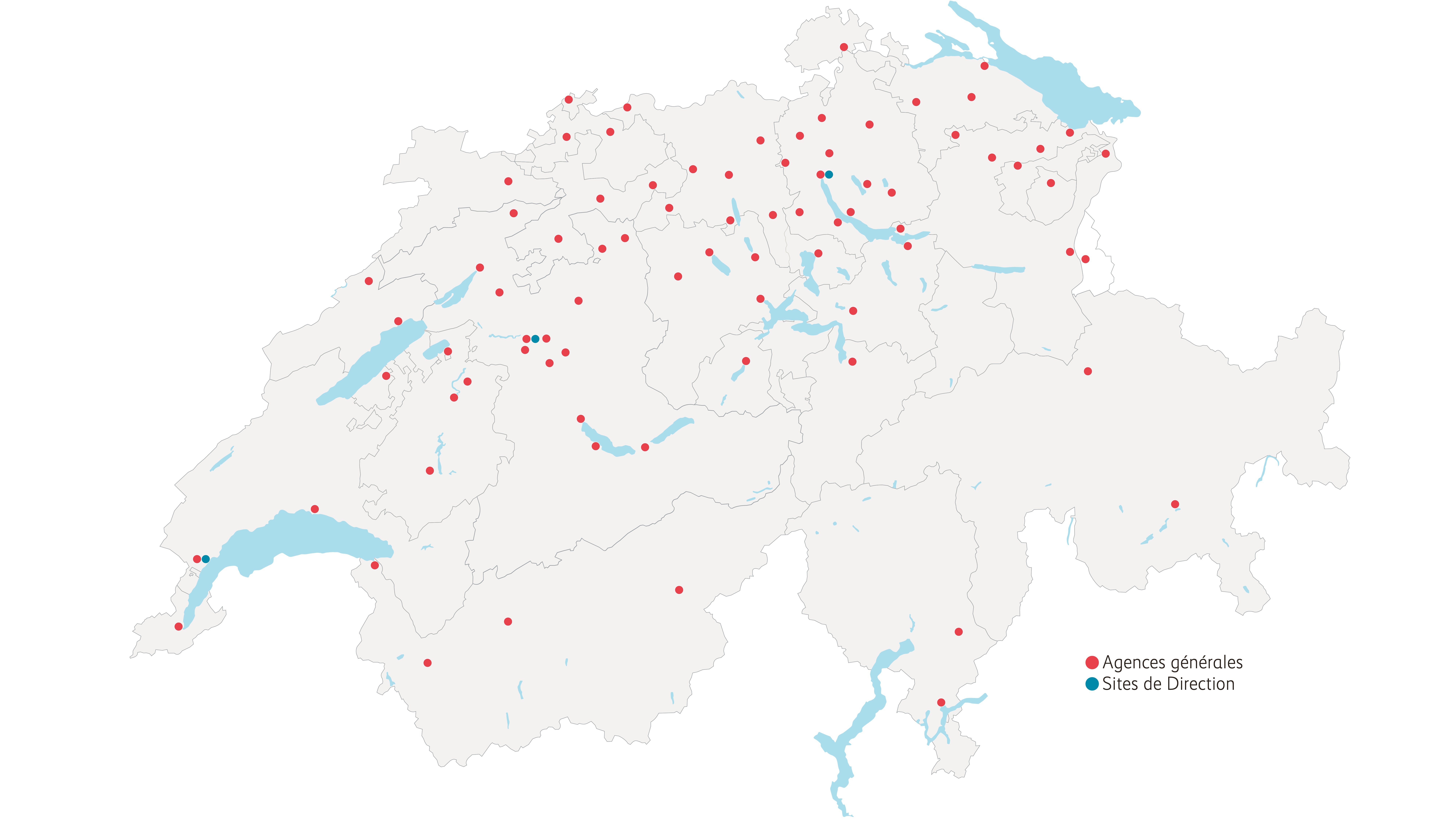Carte de l’emplacement de la Mobilière en Suisse