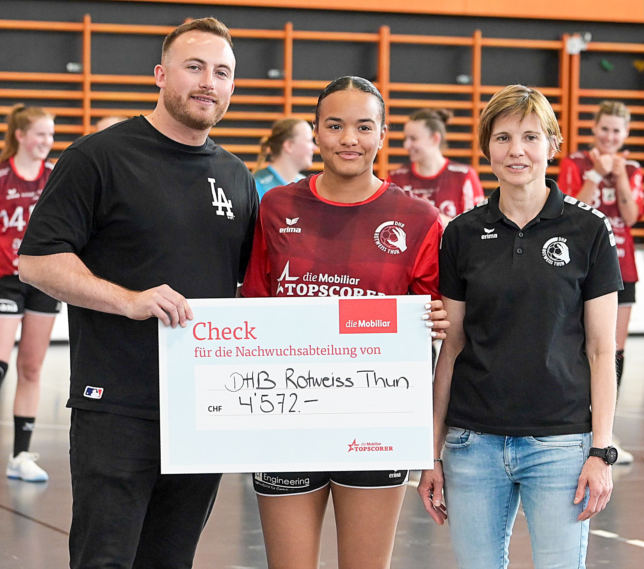 Checkübergabe DHB Rotweiss Thun