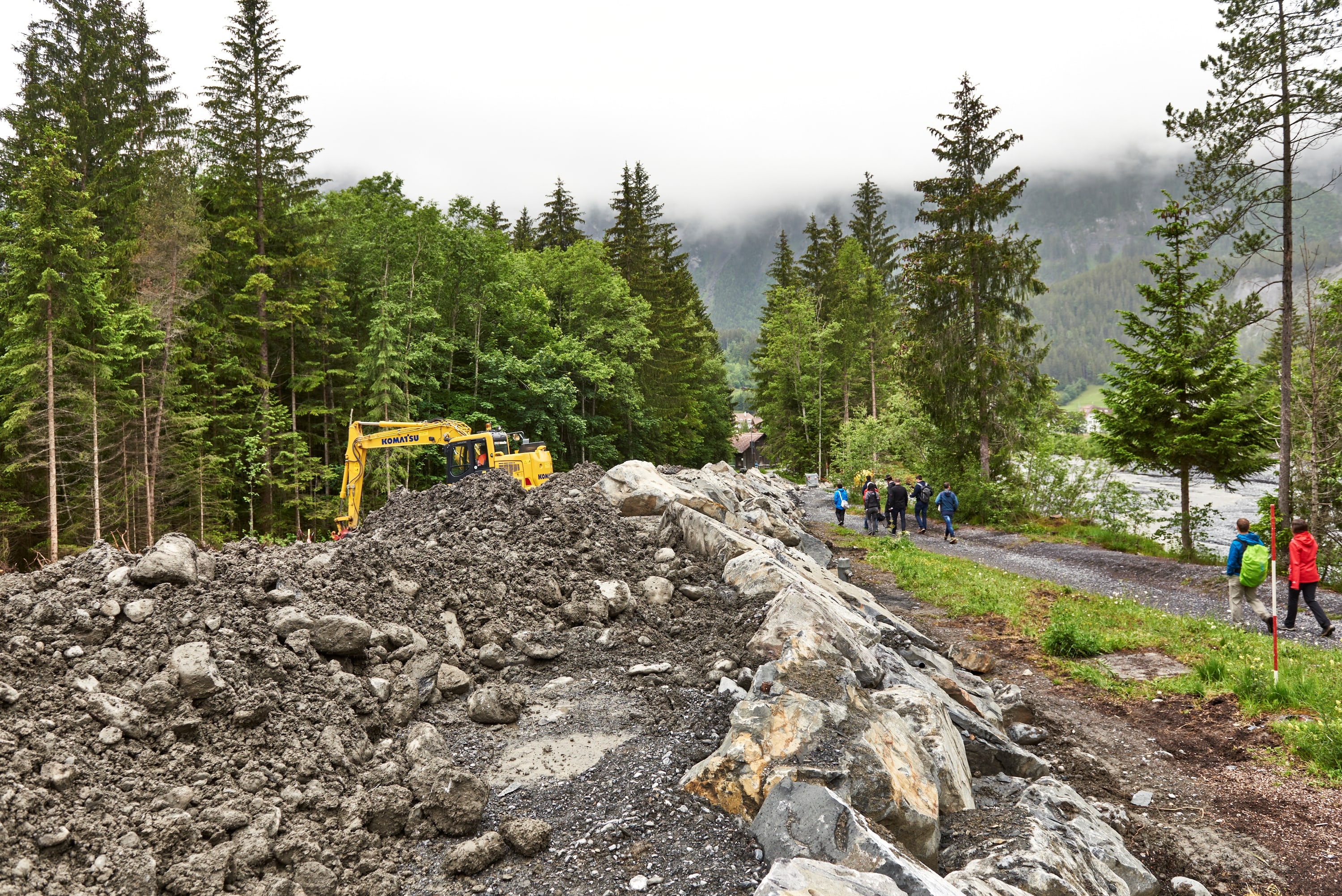 Mesures d’urgence contre l’éboulement du massif de l’Öschibach à Kandersteg