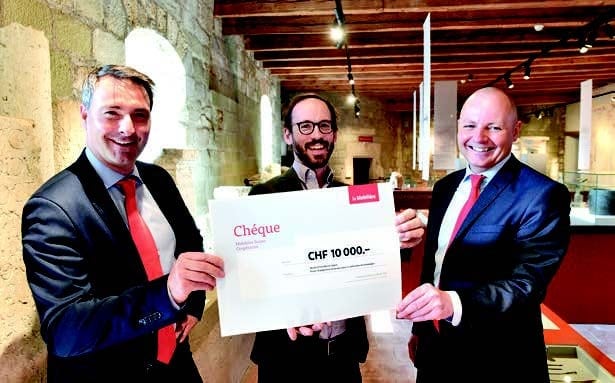 Chèque de 10&nbsp;000 francs à l’institution culturelle yverdonnoise