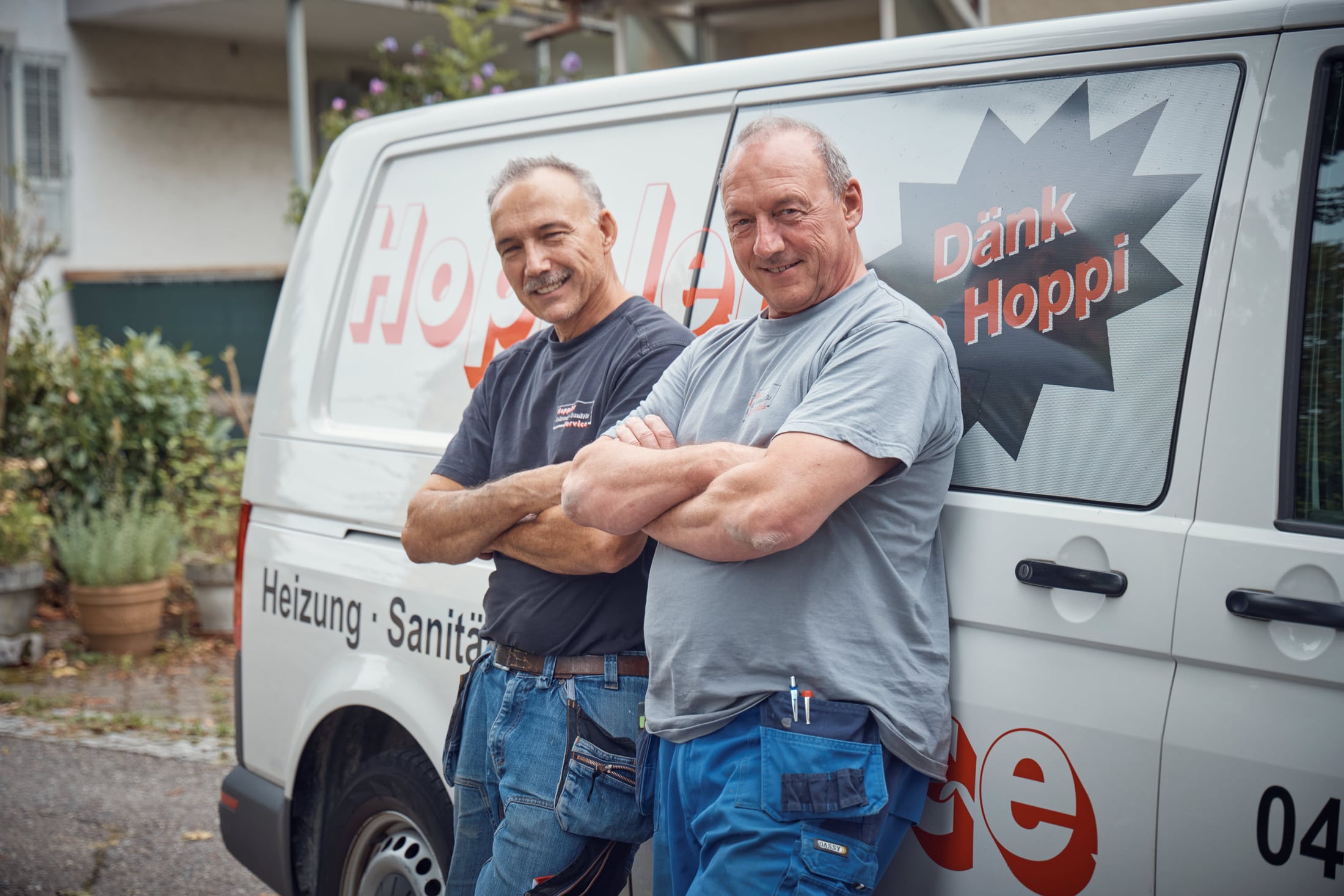 Sanitär Hoppler bei der Arbeit.