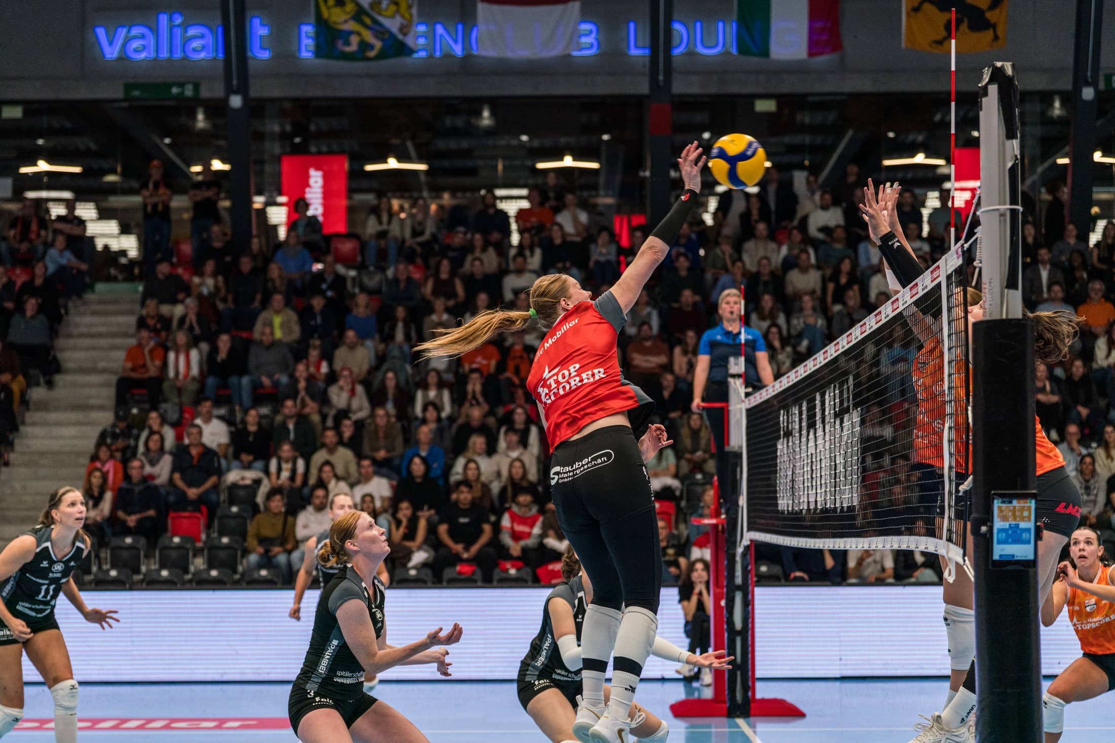 Spiel beim Volleyball Supercup