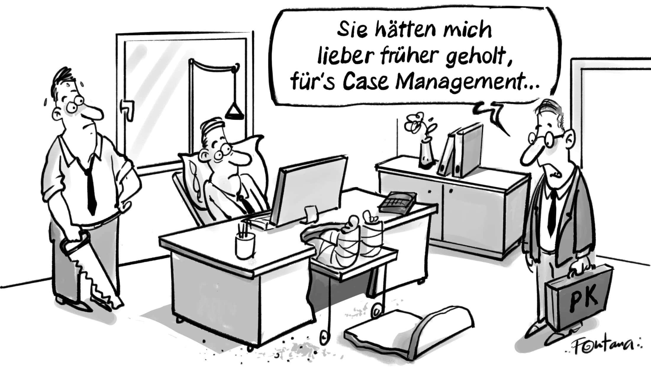 Cartoon zum Thema Case Management