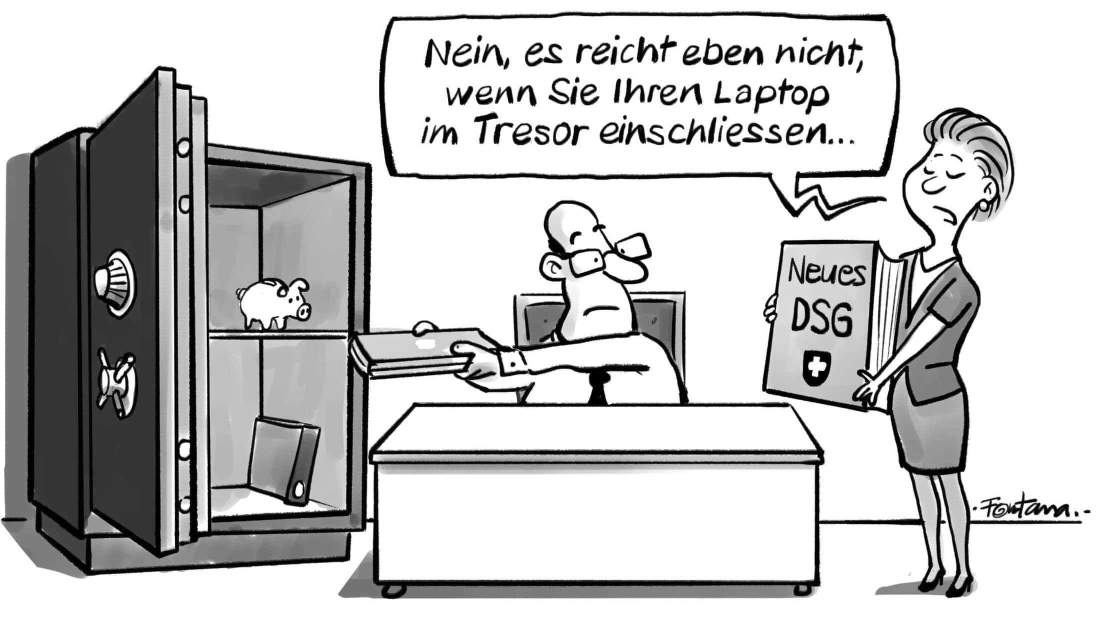 Ratgeber Datenschutz Karikatur